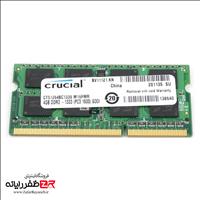 رم لپ‌تاپ Crucial DDR3 ظرفیت 4 گیگابایت فرکانس 1333MHz (PC3-10600) تایمینگ CL9 استوک