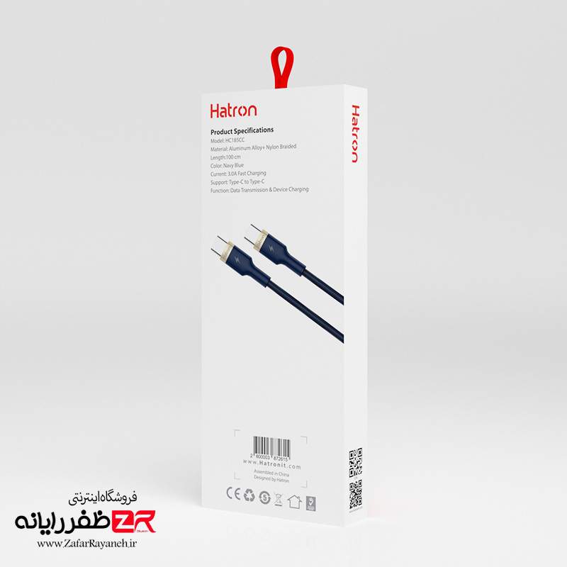 کابل شارژ تایپ سی هترون مدل Hatron HC185CC به طول 1 متر