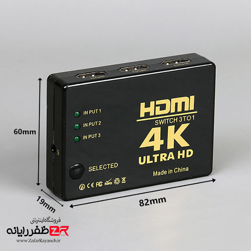 سوییچ 1 به 3 HDMI مدل HDMI 4K Switch