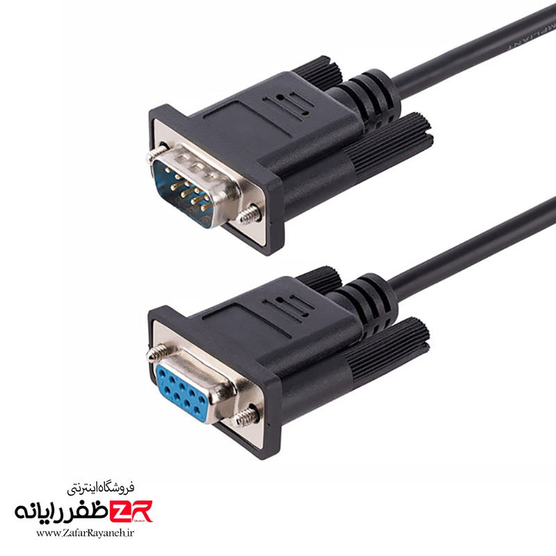 کابل سریال RS232 یک سر نر یک سر مادگی به طول 1.5 متر