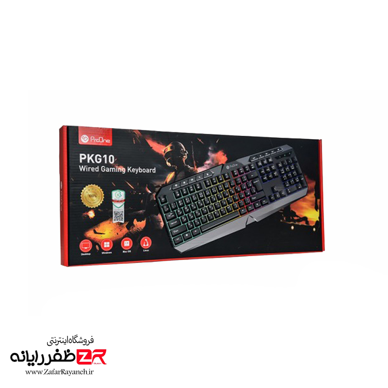 کیبورد گیمینگ با سیم پرووان مدل ProOne PKG10
